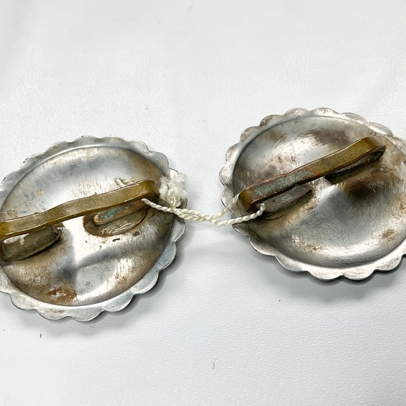 Antique Horse Bridle Rosettes Matching Pair Western Equestrian - Picture 4 of 6